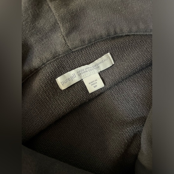 J. Jill Pure Jill Gray Asymmetric Draped Collar Jacket MP - Picture 10 of 11